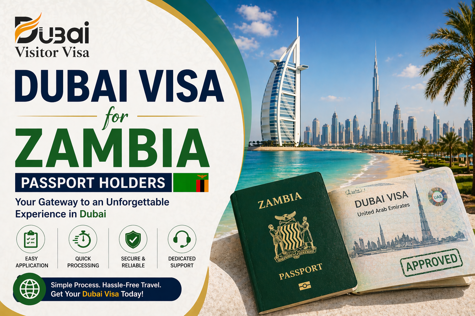 dubai visa for zambia passport holders | requirements & online application