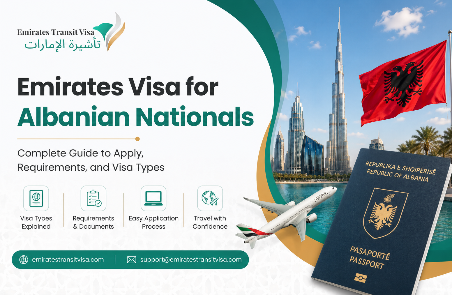 emirates visa for albanian nationals 2026 - requirements, types & application process