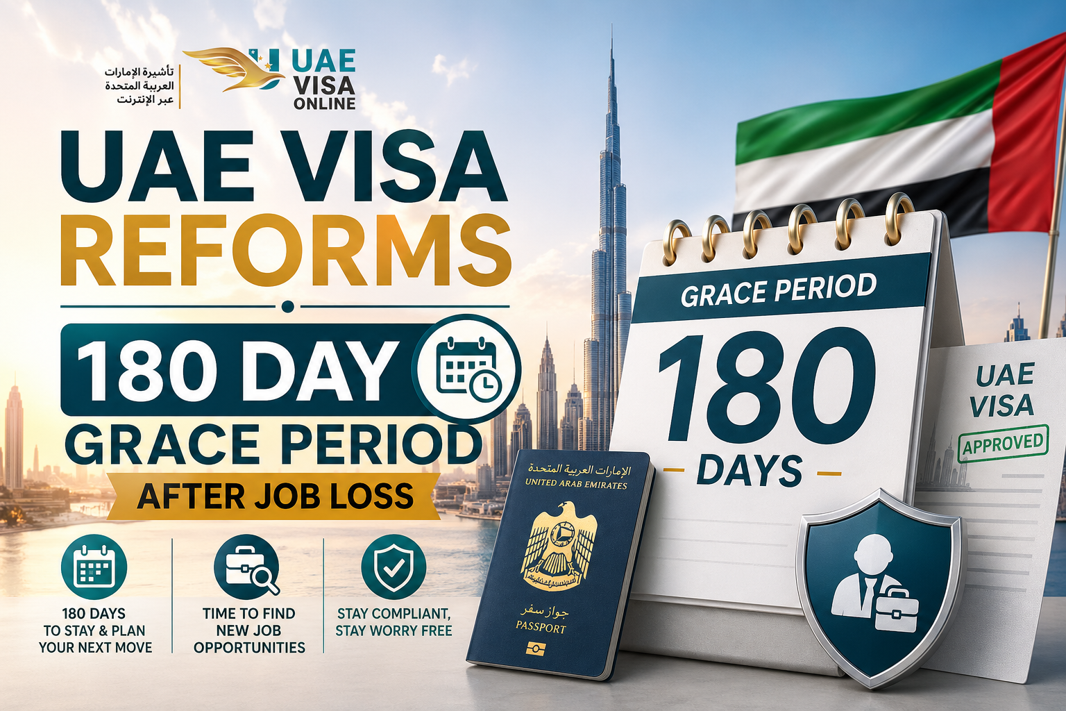 uae visa reforms 180 day grace period after job loss 2024