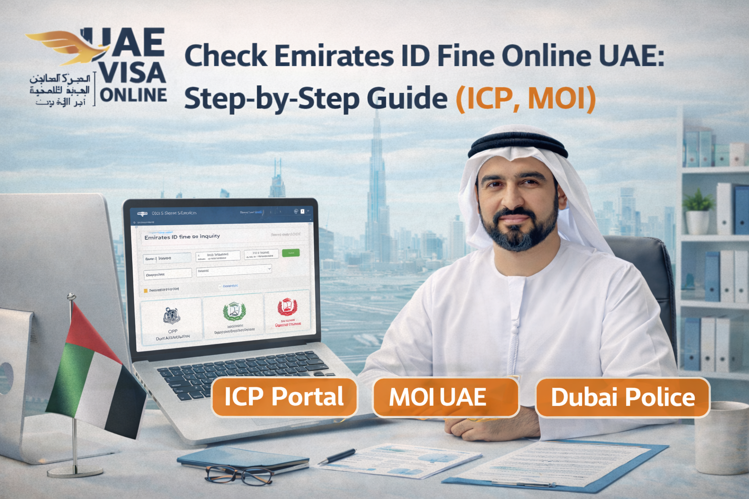 check emirates id fine online uae | step-by-step guide icp, moi
