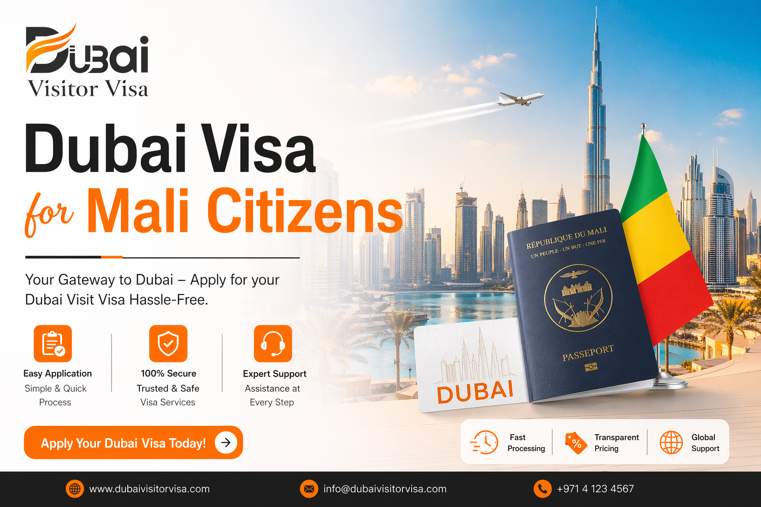 dubai visa for mali citizens - requirements, fees & online application