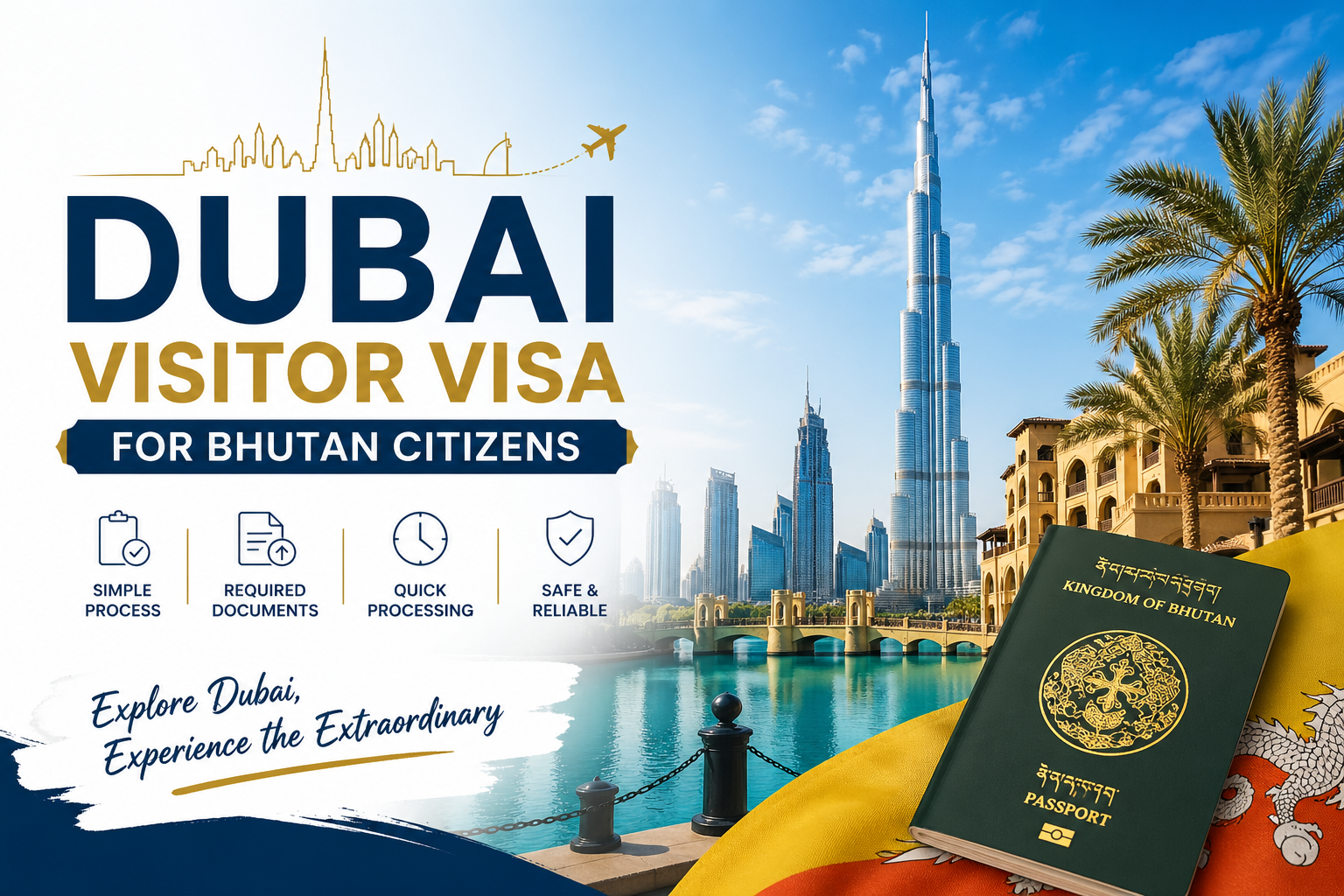 dubai visitor visa for bhutan citizens | requirements, fees & online apply