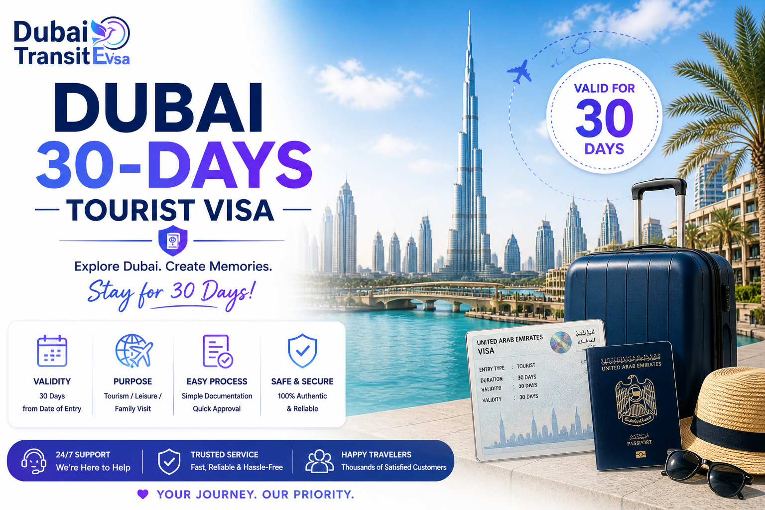 dubai 30-days tourist visa 2026: requirements, fees, processing & how to apply