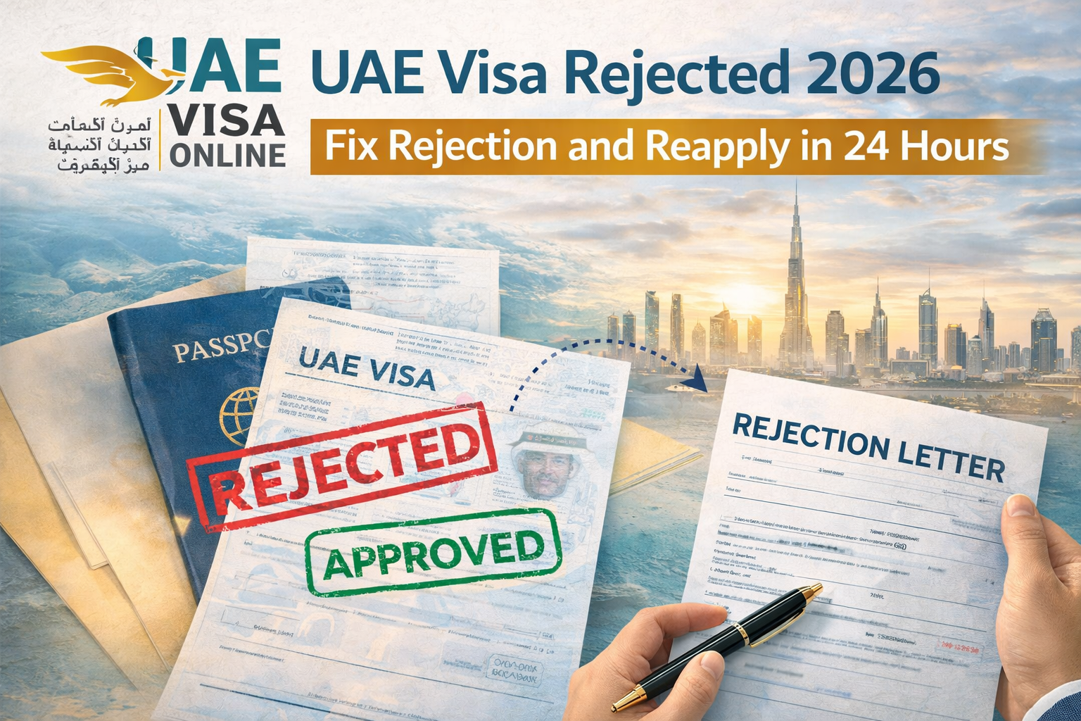 uae visa rejected 2026 | fix rejection & reapply in 24 hours