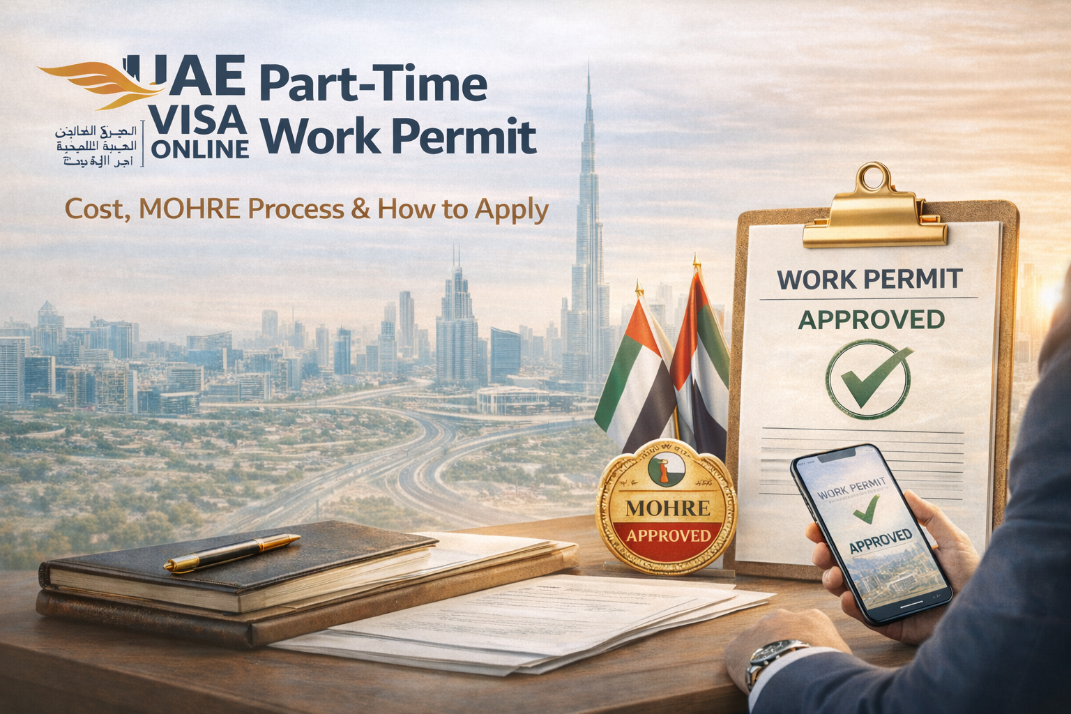 apply uae part-time work permit 2026: cost, mohre process