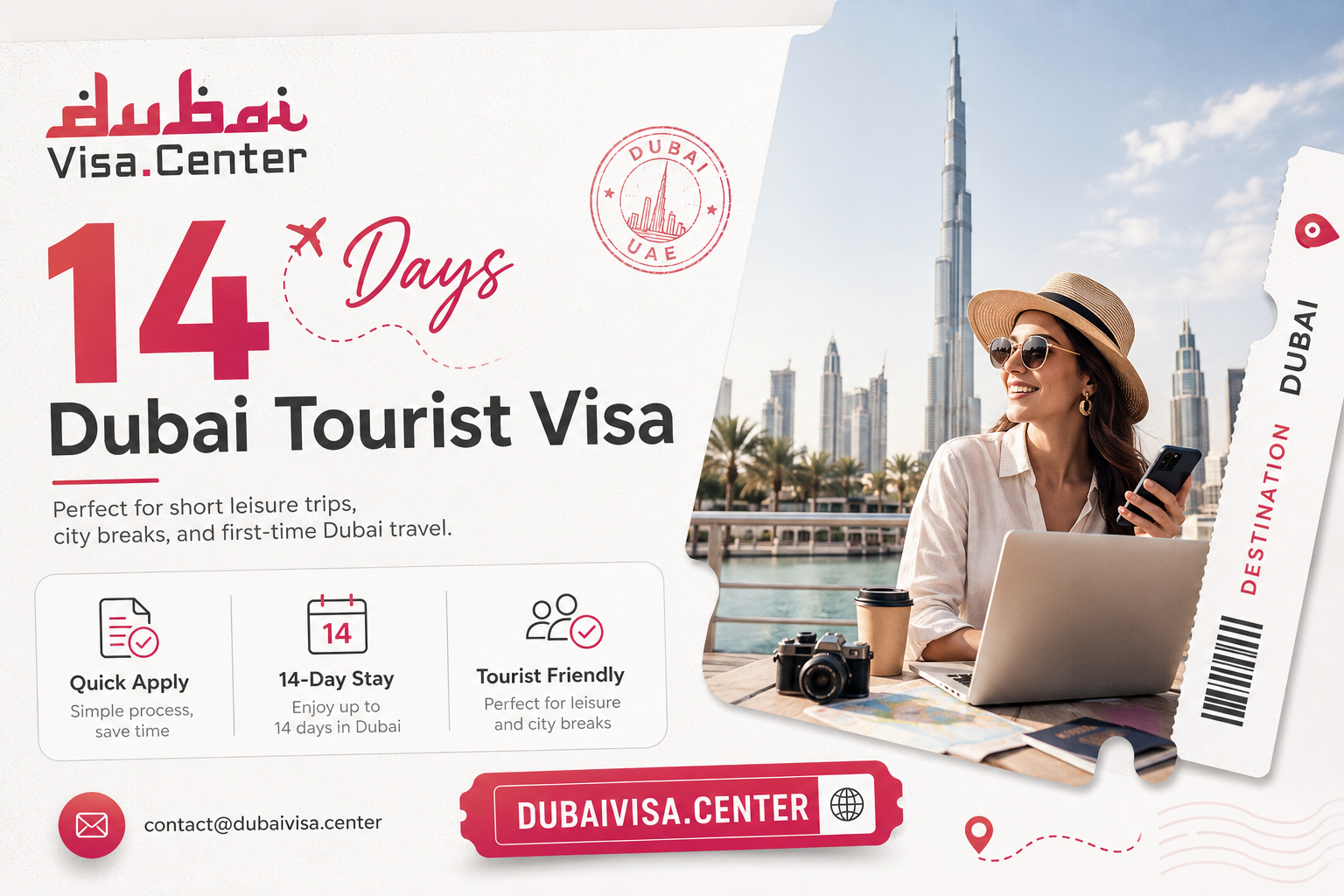 14 days dubai tourist visa 2026 | fees, requirements & online application