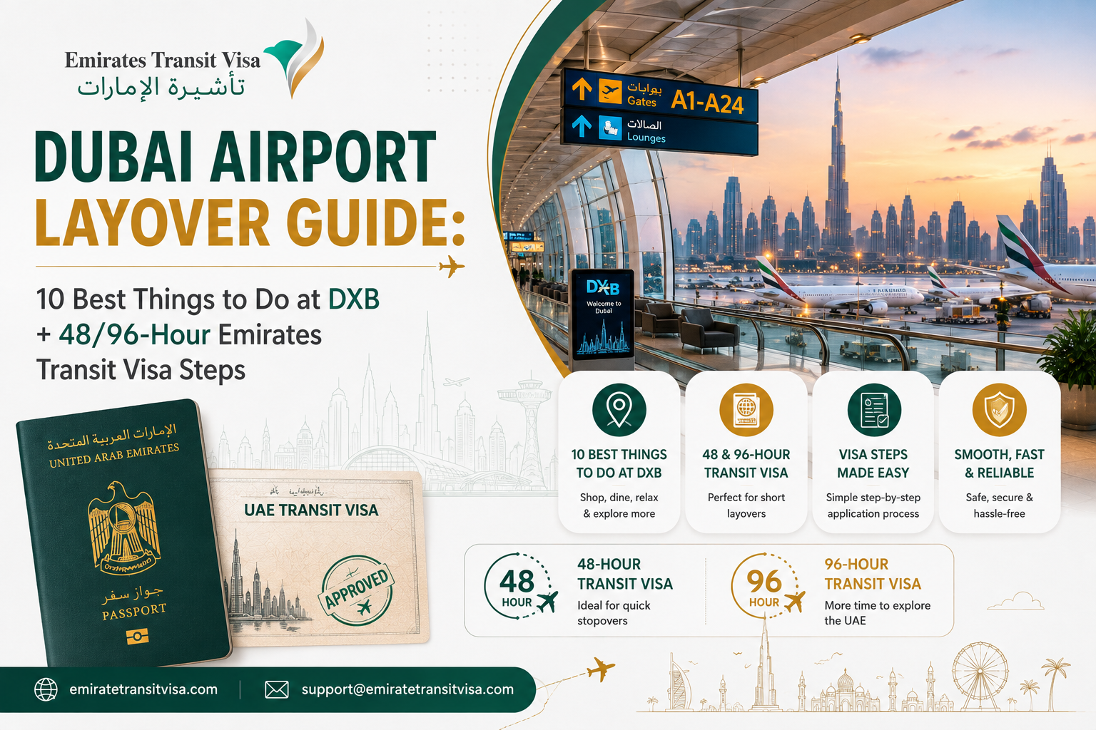 dubai airport layover 2026 | best things to do at dxb & emirates transit visa