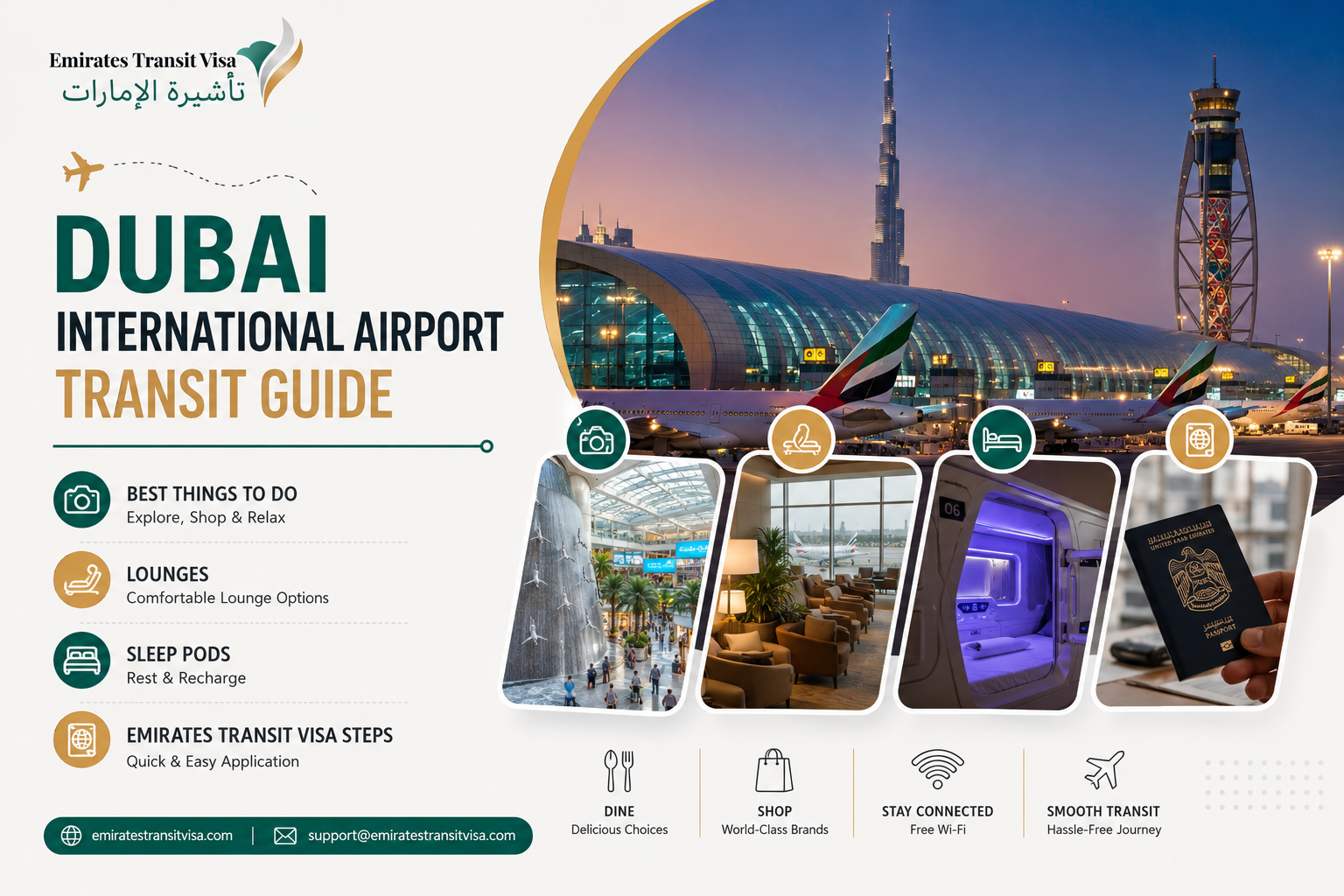 dubai airport transit guide 2026 | things to do, lounges, sleep pods & emirates transit visa