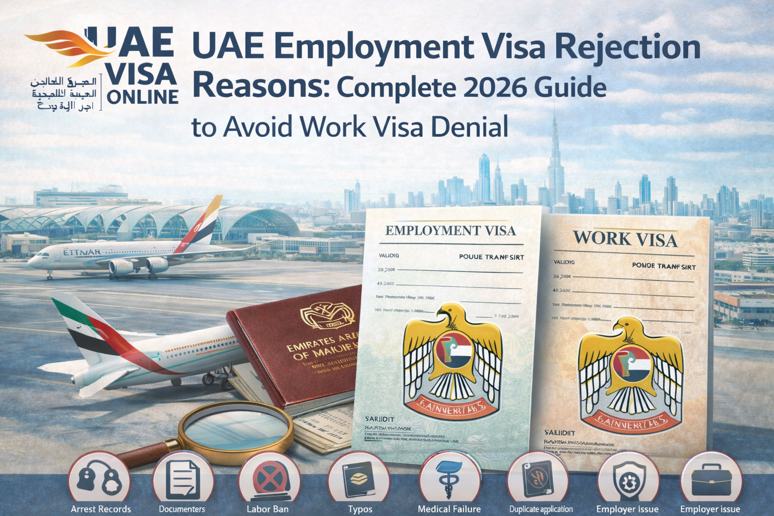 uae employment visa rejection reasons 2026 | avoid work visa denial