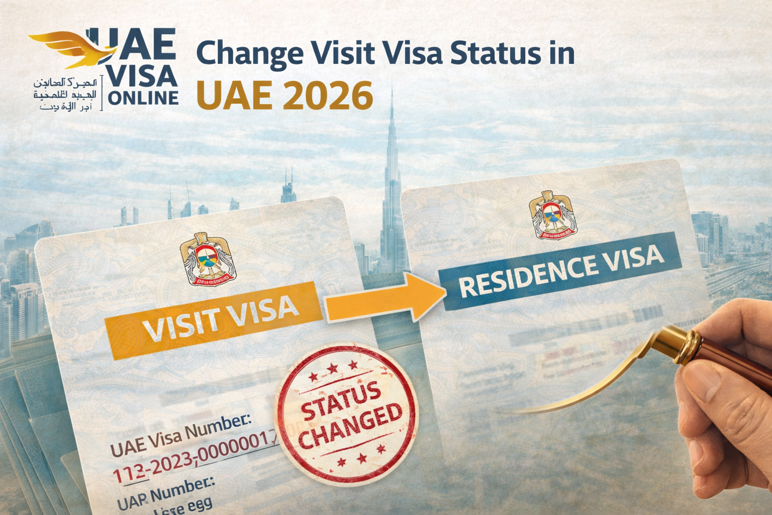 change visit visa status in uae 2026 | uae visa status change without exit