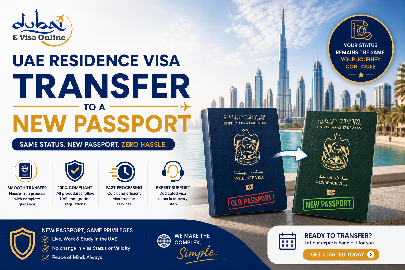 uae residence visa transfer to new passport | dubai visa guide