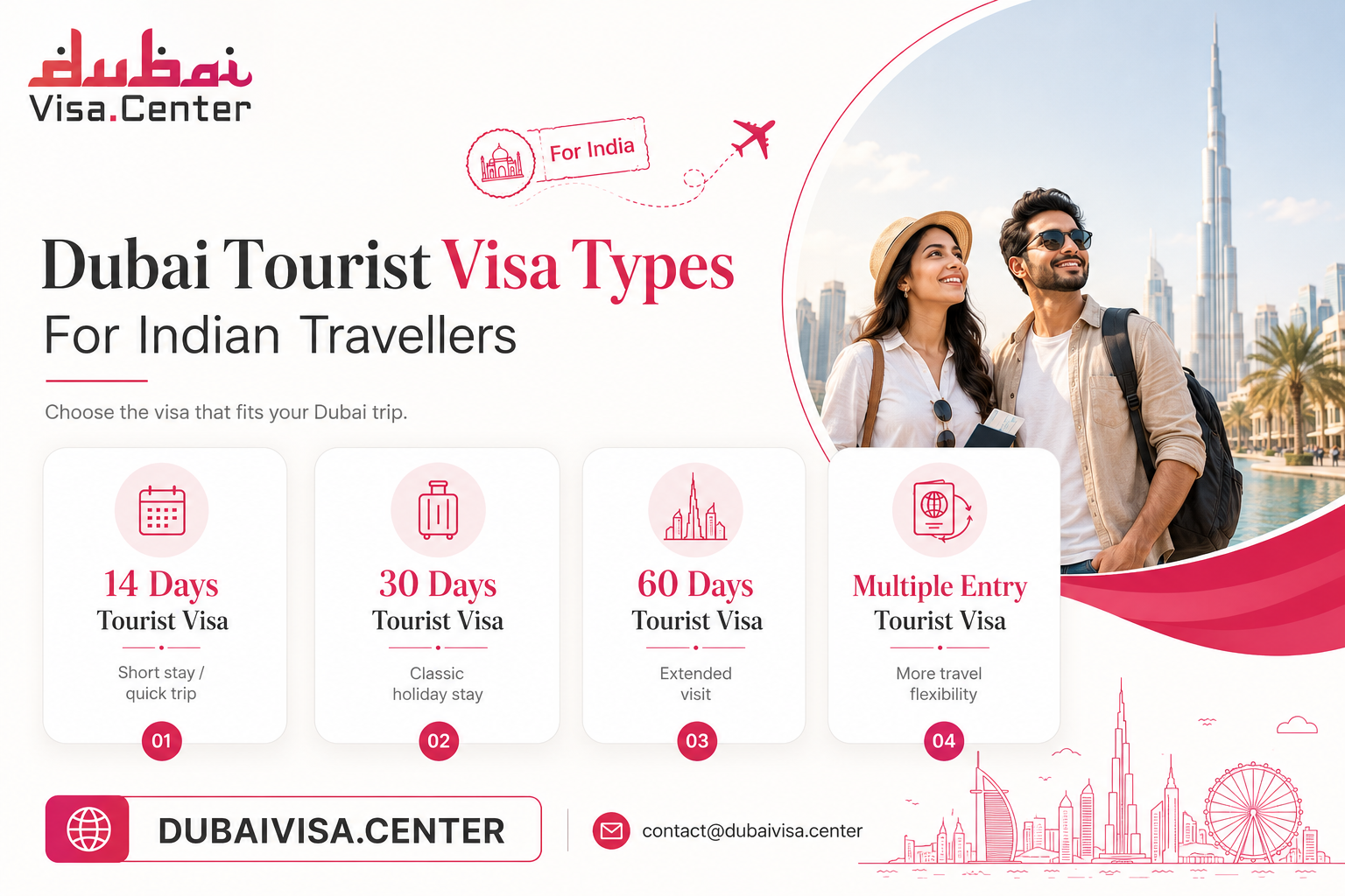 dubai tourist visa for indians 2026 | apply online easily