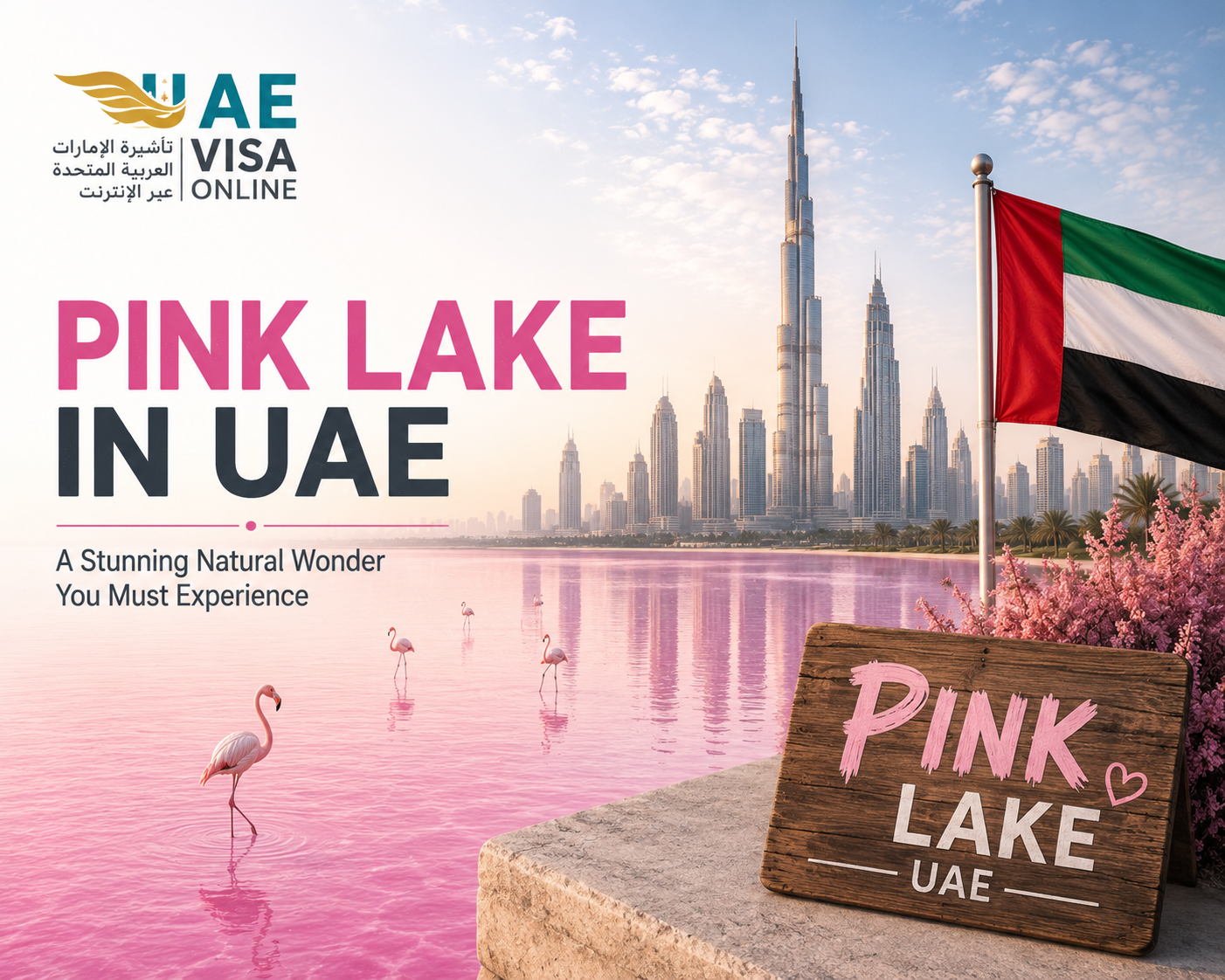 pink lake in uae: a stunning natural wonder to explore