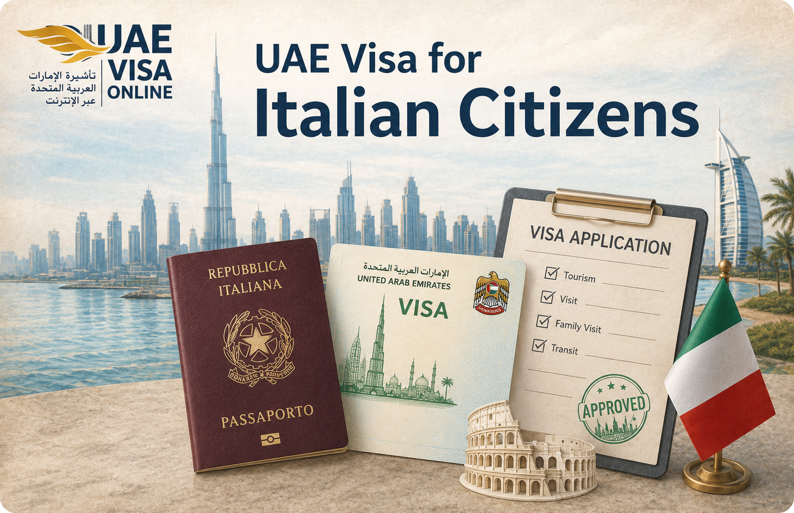 uae visa for italian citizens: application guide in 2024