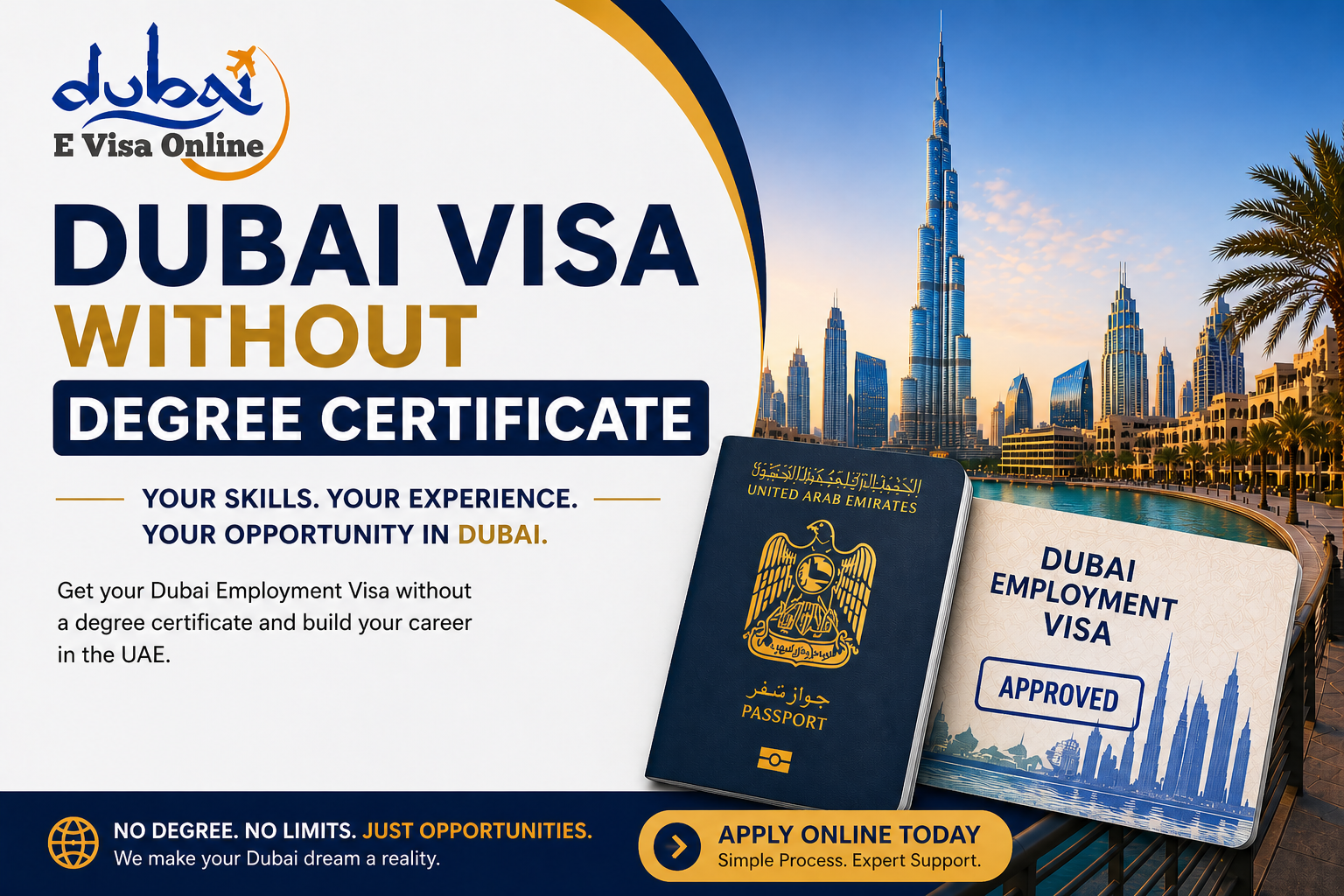 dubai visa without degree certificate - work visa guide uae