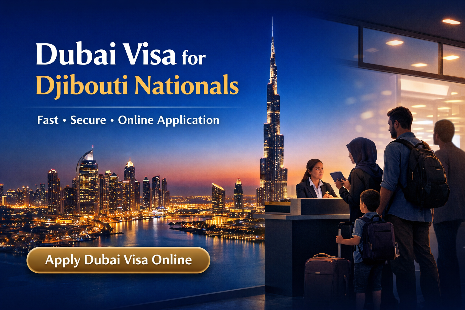 dubai visit visa for djibouti citizens | fees, documents & online application
