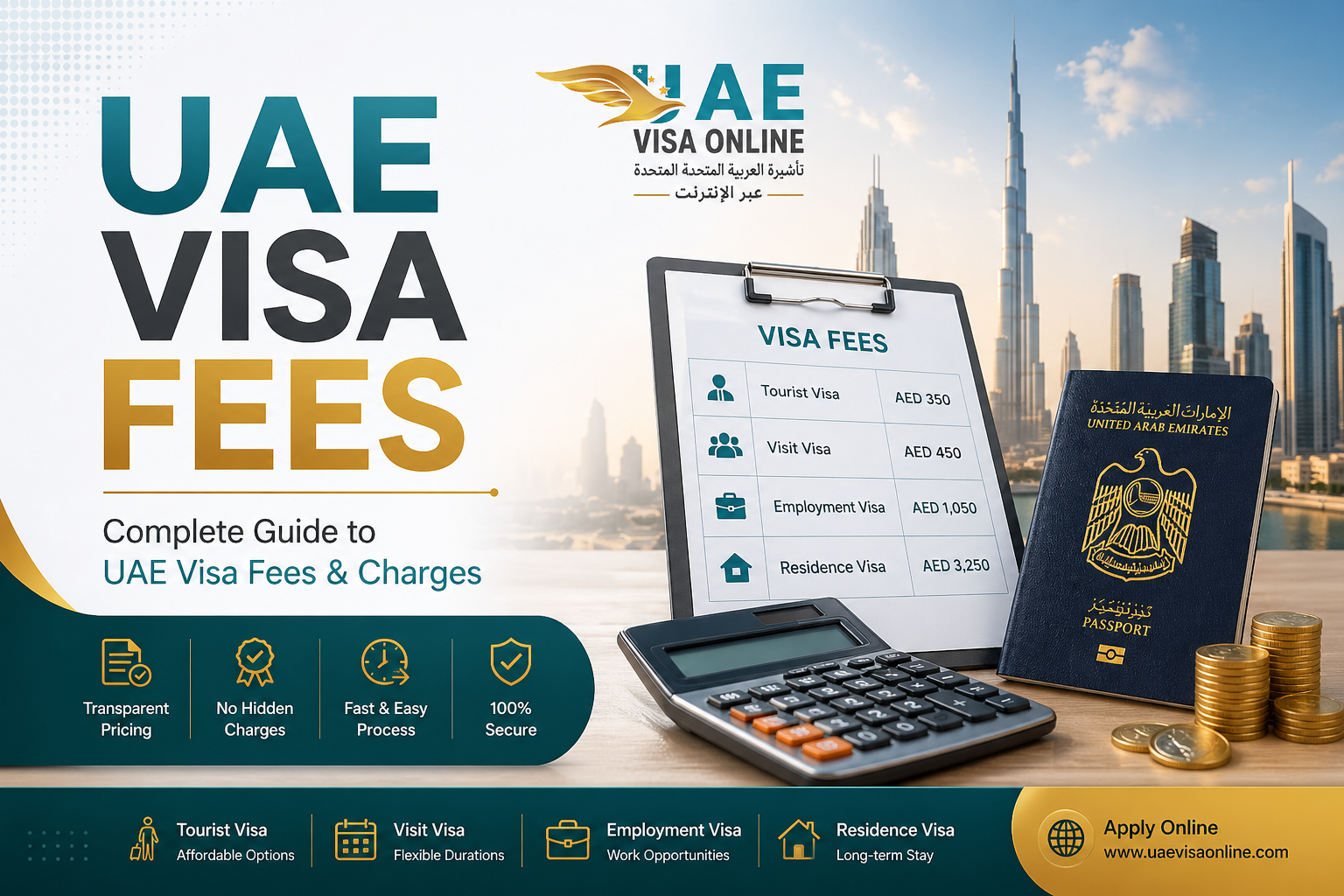 dubai and uae visa fees, costs and price in 2024