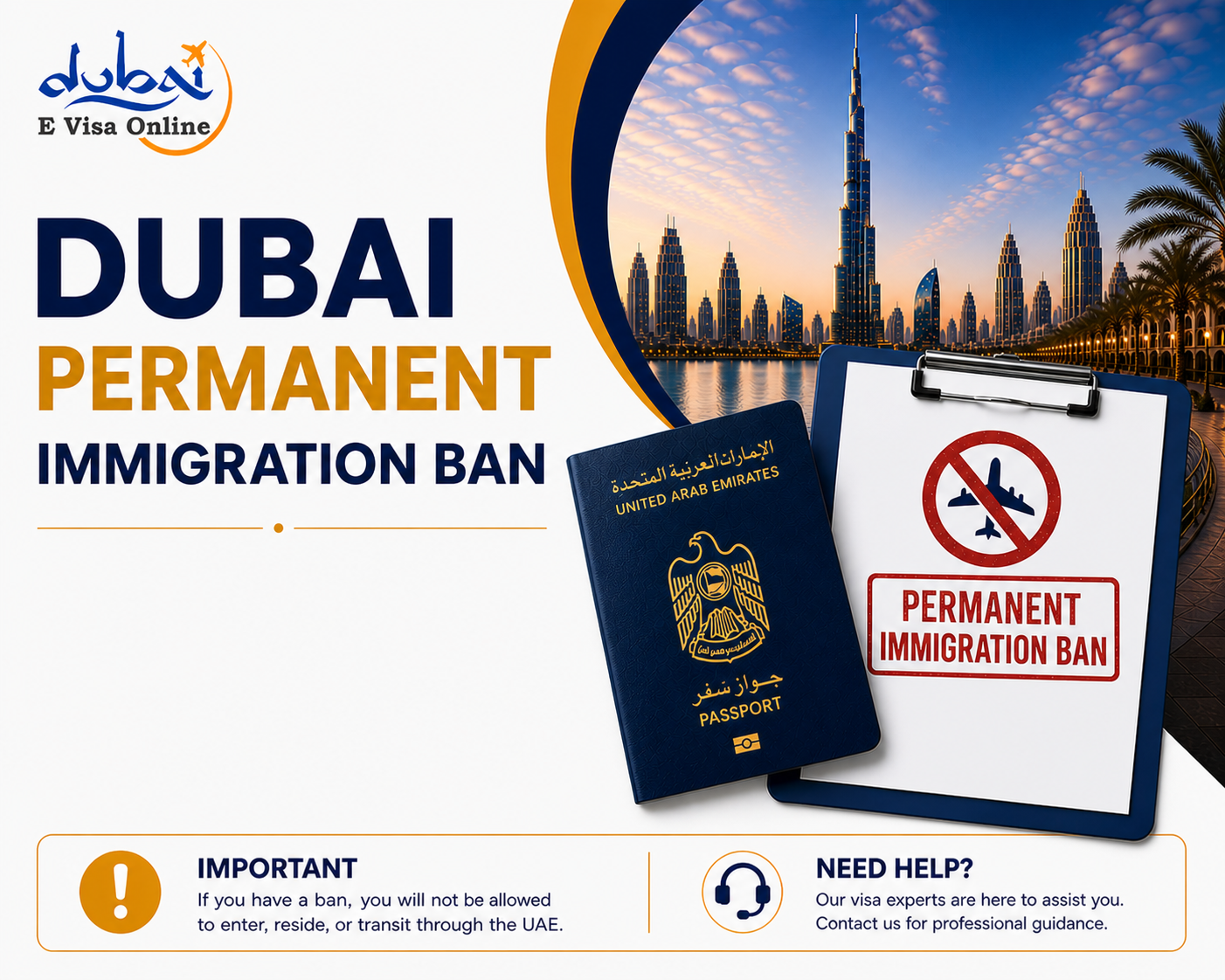 immigration ban in uae - reasons, types, removal & visa solutions