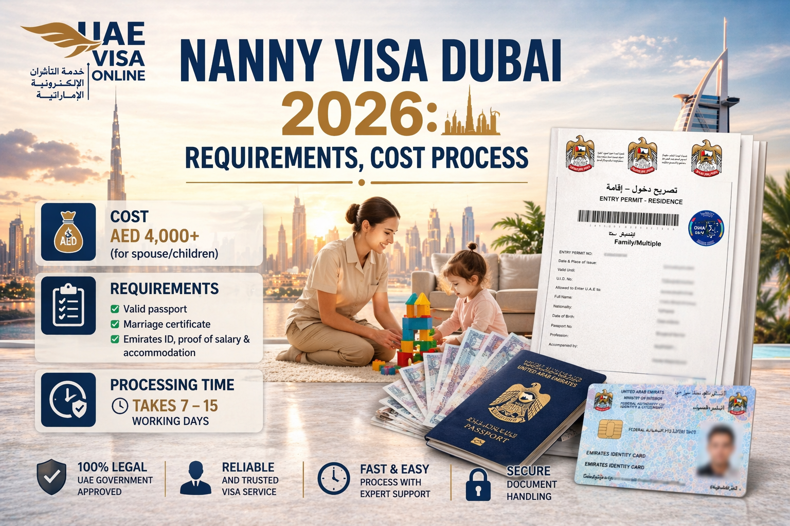 nanny visa dubai 2026: requirements, cost process