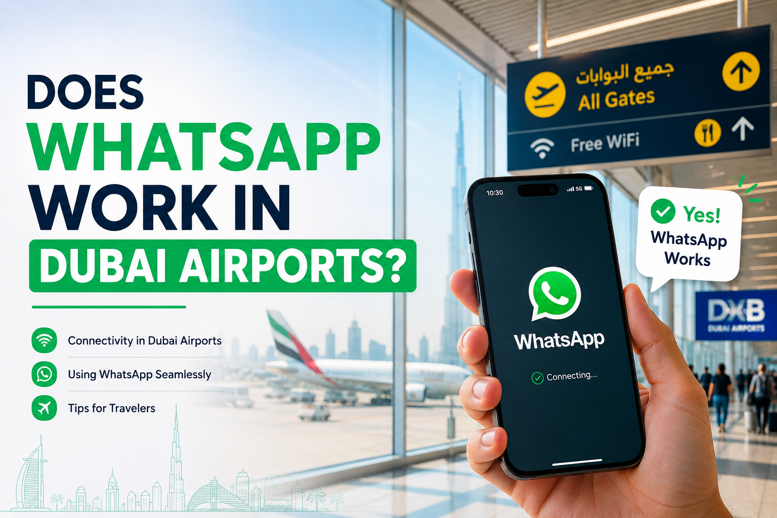 does whatsapp work in dubai airports 2026? rules, vpns & alternatives