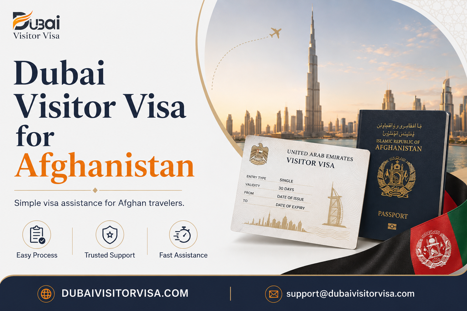 dubai visitor visa for afghanistan passport holders 2026 - apply online
